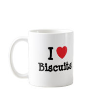 I love Biscuits heart T-Shirt Mugs