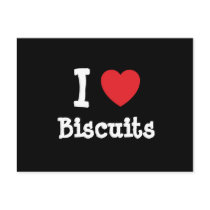 I love Biscuits heart T-Shirt Post Cards