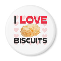 I Love Biscuits Fridge Magnet