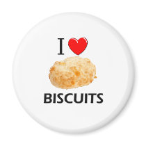 I Love Biscuits Magnets
