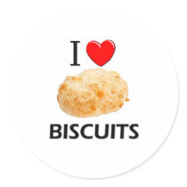 I Love Biscuits Stickers
