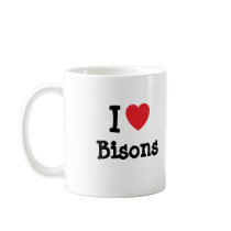 I love Bisons heart custom personalized Coffee Mug