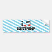 I Love Bitpop Bumper Stickers