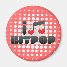 I Love Bitpop Fridge Magnet