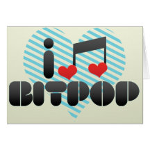 I Love Bitpop Greeting Cards