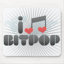 I Love Bitpop Mouse Pads
