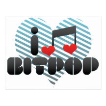 I Love Bitpop Postcard