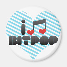 I Love Bitpop Refrigerator Magnets