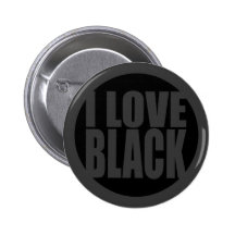 I Love Black Button