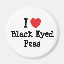 I love Black Eyed Peas heart T-Shirt Refrigerator Magnets
