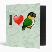 I Love Black-headed Parrots 3 Ring Binder
