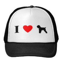 I Love Black Russian Terriers Mesh Hat