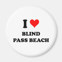 I Love Blind Pass Beach Magnets