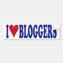 I Love Bloggers Bumper Sticker