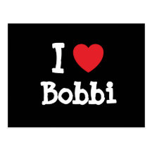 I love Bobbi heart T-Shirt Post Card