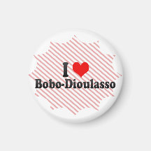 I Love Bobo-Dioulasso, Burkina Faso Fridge Magnets