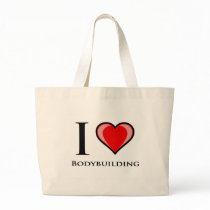 I Love Bodybuilding Canvas Bags