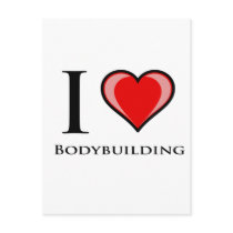 I Love Bodybuilding Post Cards