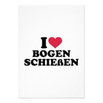 I love Bogenschießen invitations