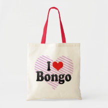 I Love Bongo Tote Bag