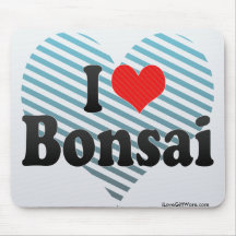 I Love Bonsai Mouse Pads