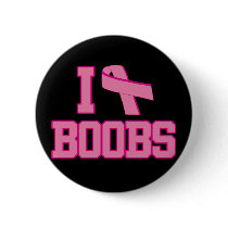 I Love Boobs Breast Cancer Ribbon