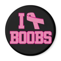 I Love Boobs Breast Cancer Ribbon