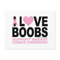 I Love Boobs Postcard