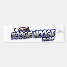 I Love Boogie Woogie BLUES music Bumper Sticker