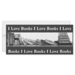 I LOVE BOOKS: BOOKMARK: PENCIL ART PERSONALIZED RACK CARD