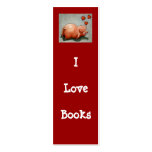 I LOVE BOOKS BOOKMARK WITH PIGGY BUSINESS CARD TEMPLATES