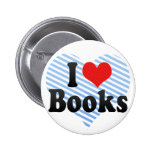 I Love Books Buttons