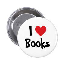 I Love Books Pinback Button