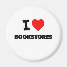 I Love Bookstores Fridge Magnet