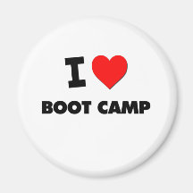 I Love Boot Camp Fridge Magnets