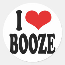 I Love Booze Sticker