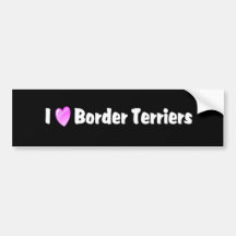 I Love Border Terriers Bumper Sticker
