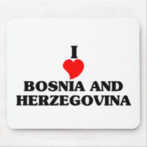 I Love Bosnia and Herzegovina Mouse Pad