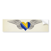 I Love Bosnia and Herzegovina -wings Bumper Stickers