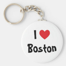 I Love Boston Keychain