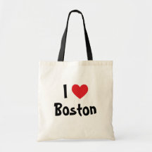 I Love Boston Tote Bags