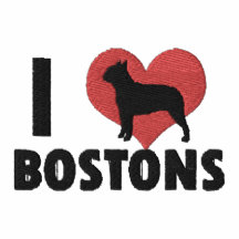 I Love Bostons Embroidered Shirt (T-Shirt)