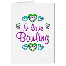 I Love Bowling Cards