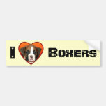 I Love boxers bumpersticker Bumper Stickers