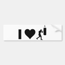 I Love Boxing Bumper Stickers