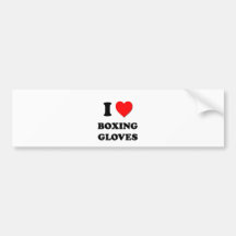 I Love Boxing Gloves Bumper Sticker