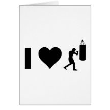I Love Boxing Greeting Card