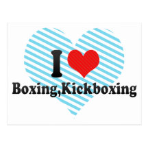 I Love Boxing,Kickboxing Post Cards
