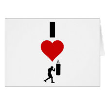 I Love Boxing (Vertical) Greeting Cards