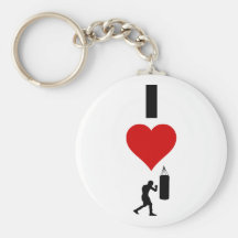 I Love Boxing (Vertical) Keychain